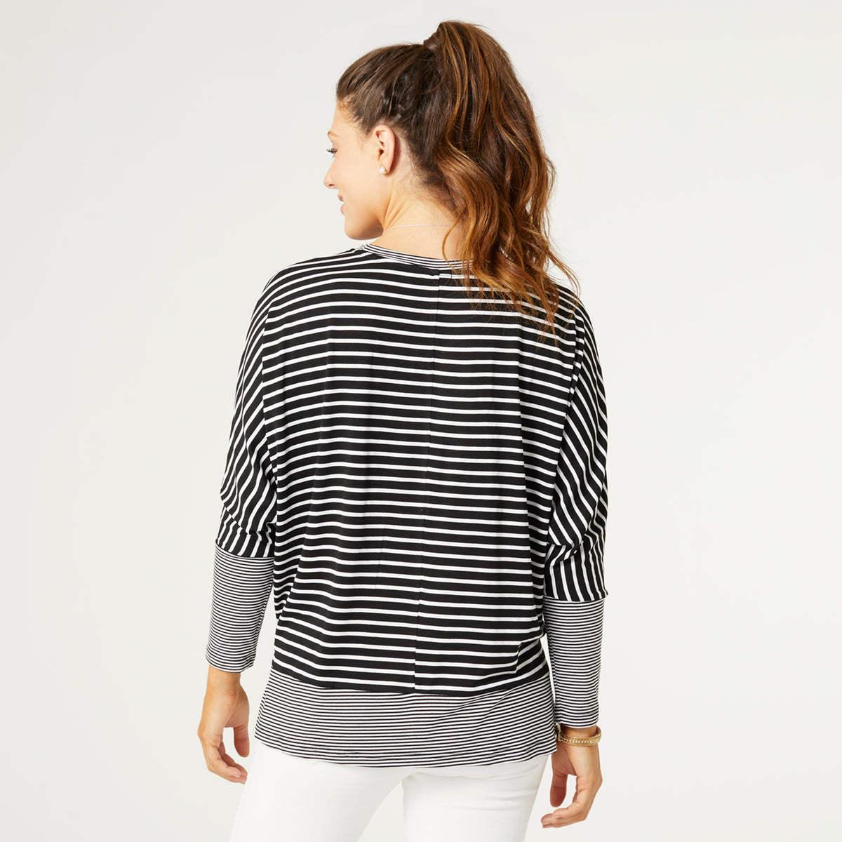 Calla Striped Dolman Top - Black – COCO + CARMEN