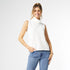 Lyla Sleeveless Ribbed Turtleneck Tank - Off White