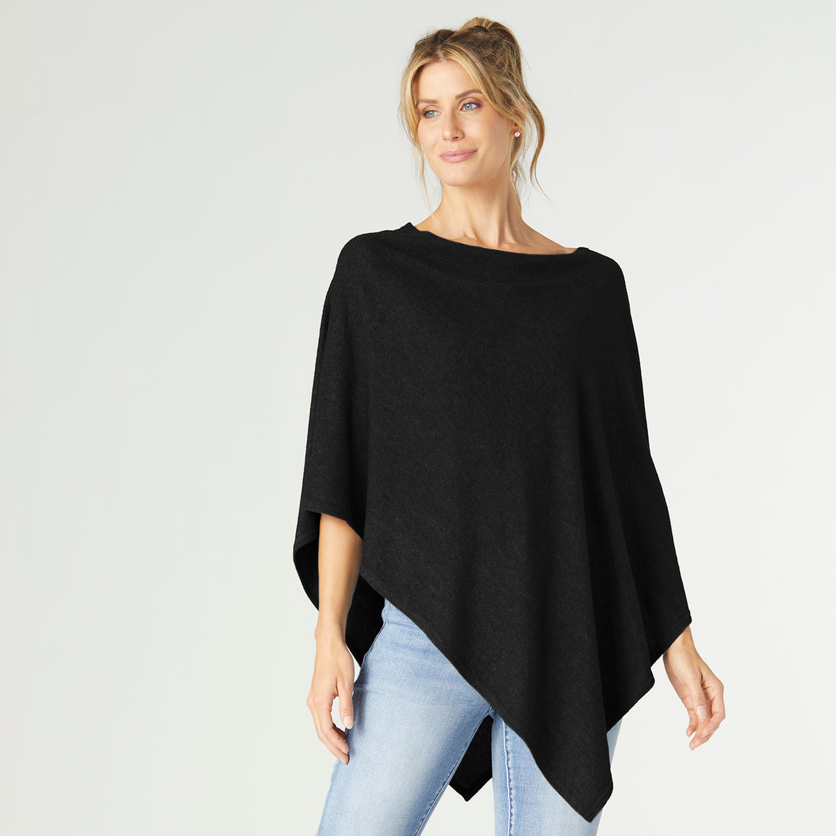 Lightweight Brushed Poncho - Black – COCO + CARMEN