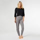 Weekend Brushed Legging with Side Stripe - Grey