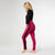 Weekend Brushed Legging with Side Stripe - Pink