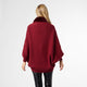 Arya Cardigan with Faux Fur Trim - Burgundy