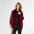 Arya Cardigan with Faux Fur Trim - Burgundy