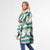 Autumn Dreams Hooded Ruana - Ivory/Teal