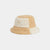 Checker Sherpa Bucket Hat - Cream