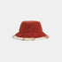 Plaid Faux Fur Reversible Hat - Rust