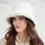 Faux Fur Bucket Hat - Winter White