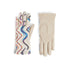 Wavy Felt Touchscreen Gloves - Brown Multi