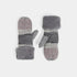 Checkerboard Winer Knit Mitten - Grey