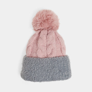 Colorblock Hat - Pink/Grey