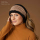 Convertible Snood with Black Sherpa - Tan