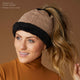 Convertible Snood with Black Sherpa - Tan