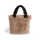 Larsa Faux Fur Wristlet - Tan