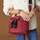 Mariah Chunky Zipper Crossbody - Burgundy