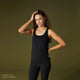 Marta Double Layer Scoop Neck Tank - Black