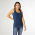 Marta Double Layer Scoop Neck Tank - Navy