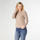 Danna Hooded Baby Rib Top - Taupe