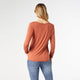 Scrunch Sleeve Crew Neck Tee - Cinnamon