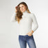 Kamryn Funnel Neck Rib Knit Top - Ivory