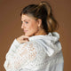 Wynter Hooded Sweatshirt with Lace Panels - Heather Grey/Ivory