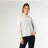 Wynter Hooded Sweatshirt with Lace Panels - Heather Grey/Ivory - Final Sale