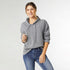 Esther Mini Cable Knit Hooded Top - Mid Heather Grey