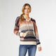 Elvira Aztek Hooded Sweater - Redwood/Navy