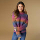 Rachel Fuzzy Ombre Sweater - Magenta Ombre