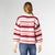 Paloma Textured Stripe Crew Neck Sweater - Pink Stripes