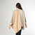 Everly Supersoft Button Front Poncho - Camel/Beige