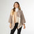 Everly Supersoft Button Front Poncho - Camel/Beige