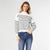 Neve Stripe Mock Neck Sweater - Winter White/Black