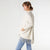 Heavenly-Luxe Flowy Mock Neck Fringe Sweater - Oatmeal