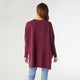 Heavenly-Luxe Relaxed Cable Knit Sweater - Beaujolais