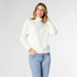 Lilibet Cable Knit Turtleneck Sweater - Cream