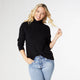 Lilibet Cable Knit Turtleneck Sweater - Black