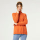 Dafne Cable Accent Sweater - Pumpkin