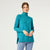 Dafne Cable Accent Sweater - Green Blue Slate