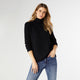 Dafne Cable Accent Sweater - Black