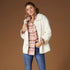 Rosana Relaxed Sherpa Shacket - Cream