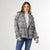 Brixen Plaid Shacket - Grey/Navy/Camel