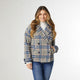 Brixen Plaid Shacket - Grey/Navy/Camel