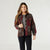 Maura Colorblock Shacket - Burgundy/Brown