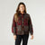 Maura Colorblock Shacket - Burgundy/Brown