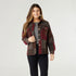 Maura Colorblock Shacket - Burgundy/Brown