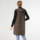 Luisa Relaxed Hooded Striped Vest - Taupe/Black