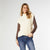 Leora Sweater Vest with Side Buttons - Cream