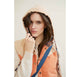 Everett Colorblock Vest with Printed Hood - Terra Cotta/Khaki