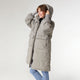 Vale Relaxed Down Puffer Jacket with Hood - Silver Sage