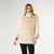 Cabrina Faux Fur Jacket with Puffer Sleeves - Beige